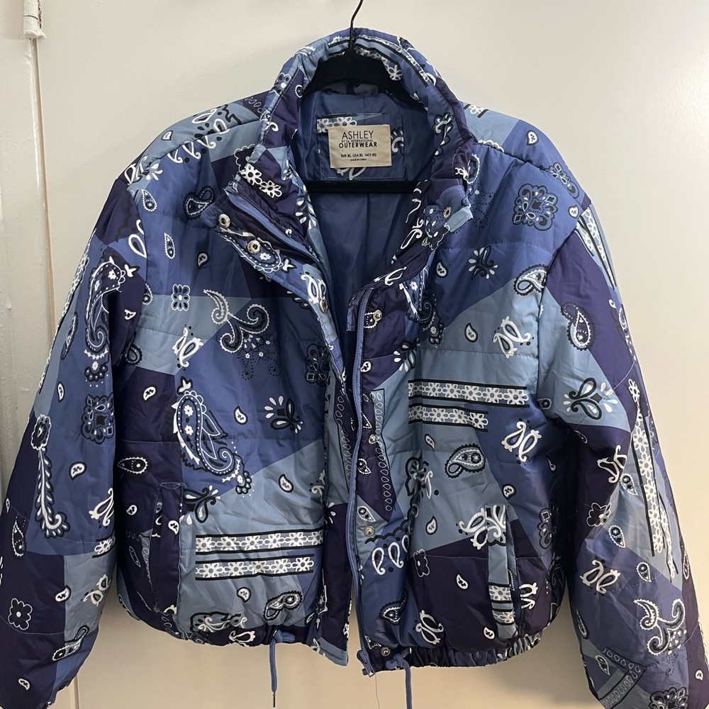 Blue Paisley Jacket XL by Ashley Outerwear